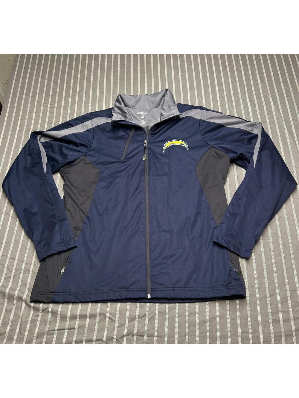 Antigua NFL LA San Diego Chargers full-zip lightweight windbreaker jacket Men's